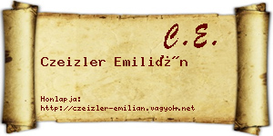 Czeizler Emilián névjegykártya